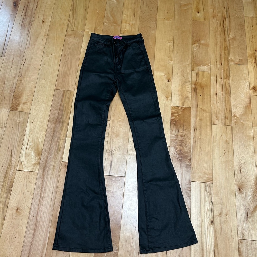 Edikted Black High-Rise Flare Pants